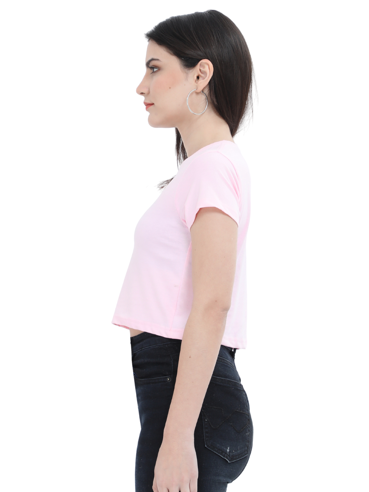 Baby Pink Crop Tshirt for Women - BURBENT®