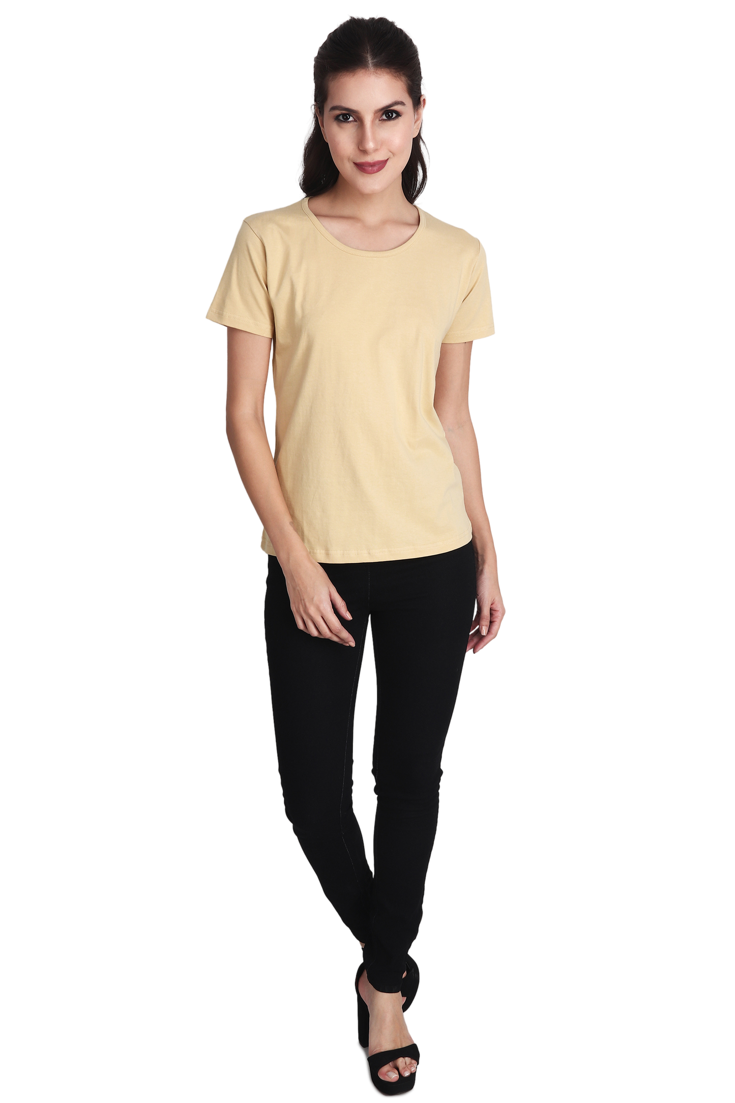 Womens Beige Tshirt - BURBENT®