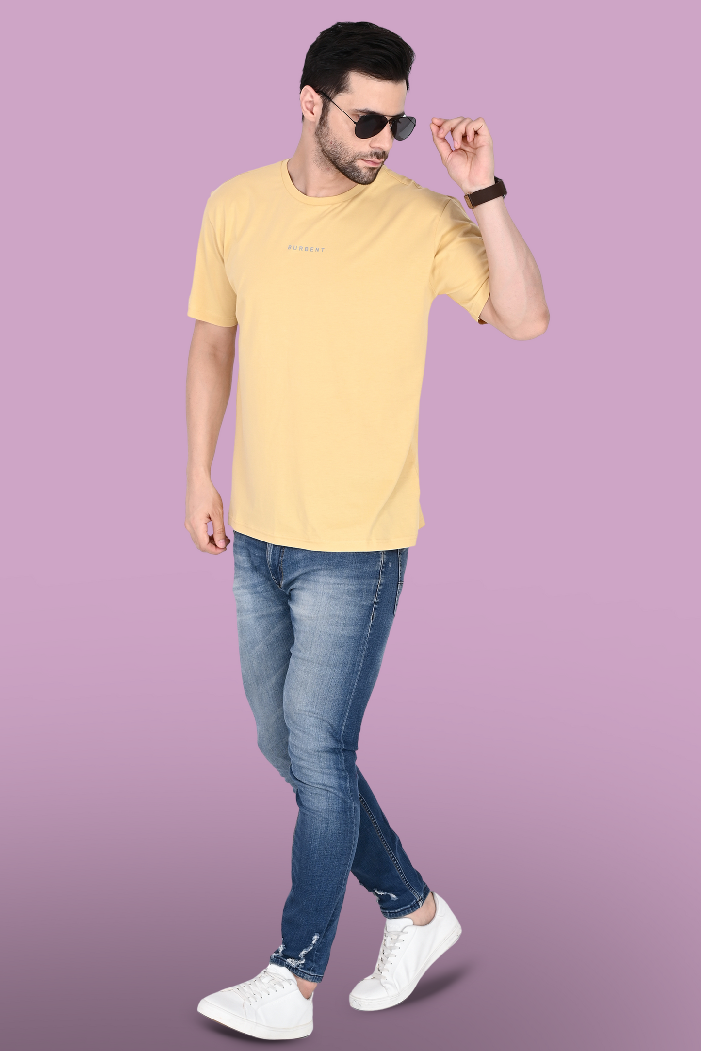 Beige Supima® Cotton T-shirt - BURBENT®