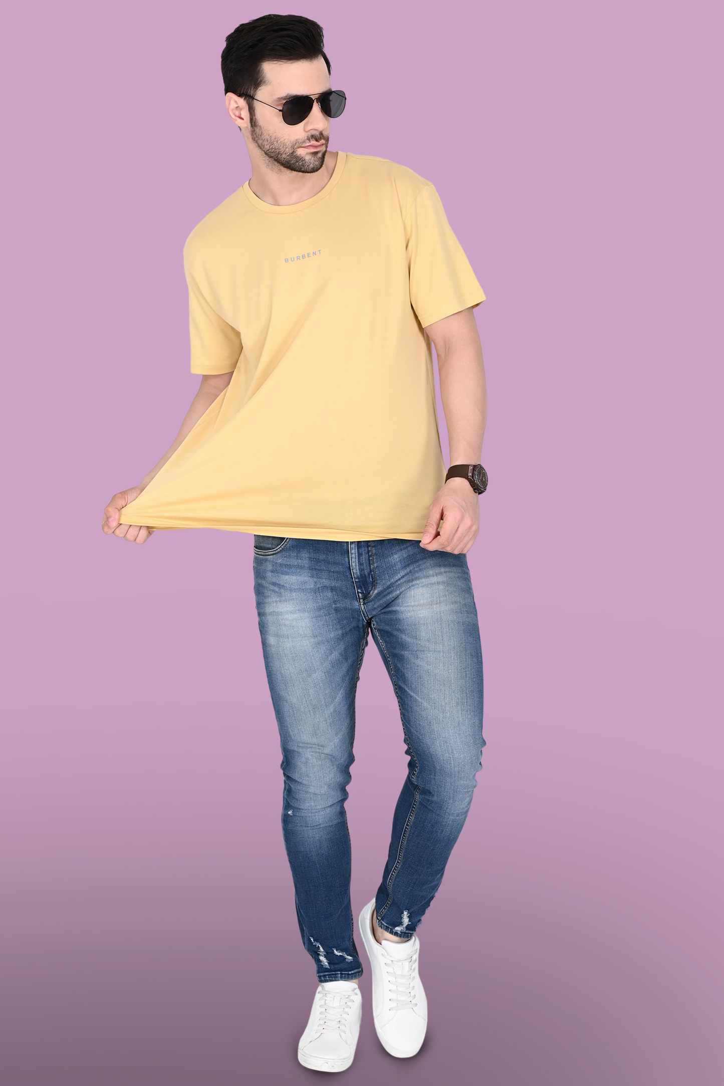 Beige Supima® Cotton T-shirt - BURBENT®