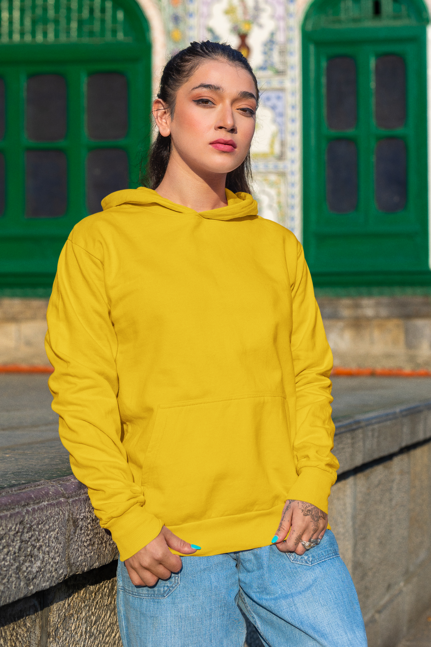 Mustard Yellow Unisex Sweatshirt Hoodie - BURBENT®