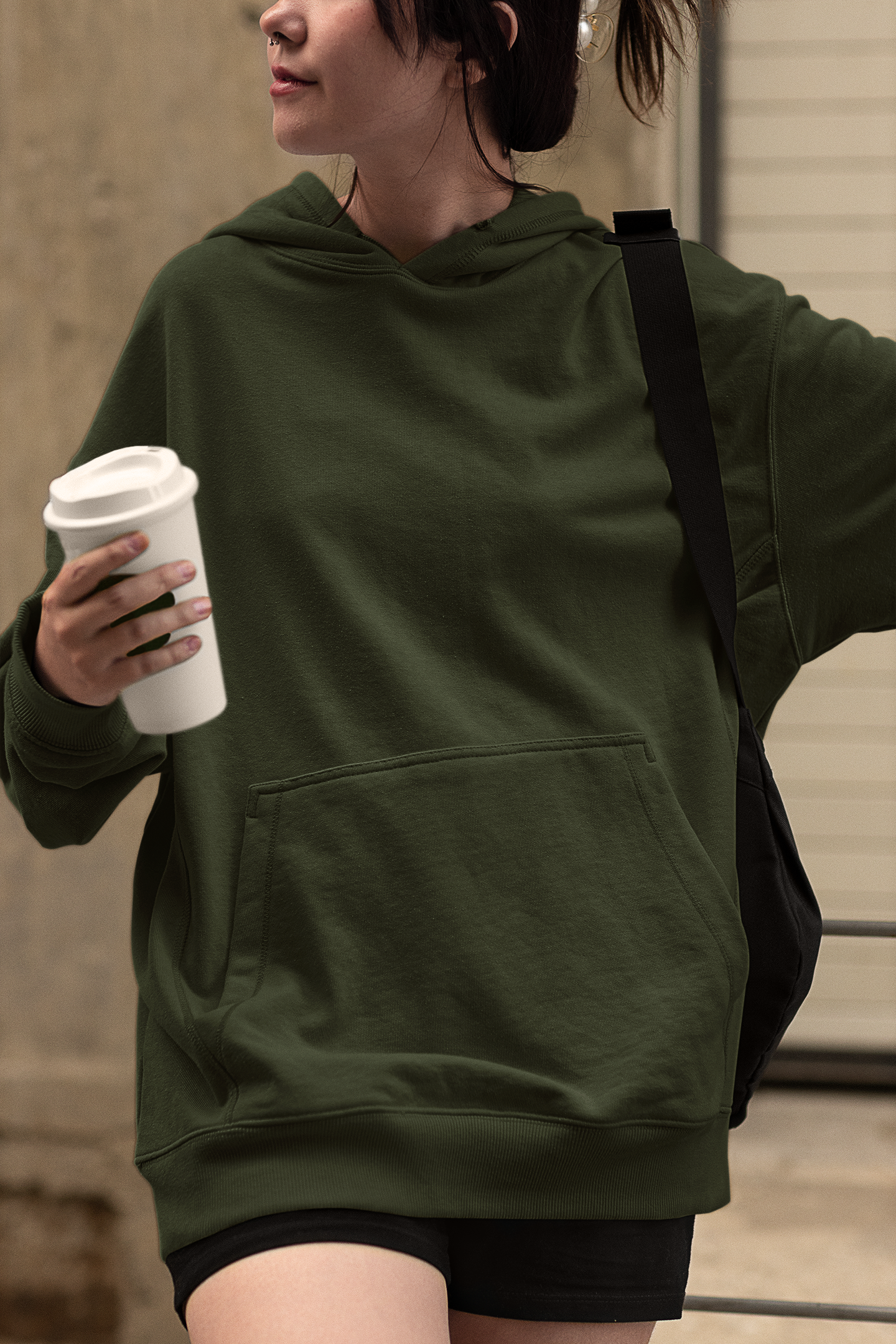 Olive Green Unisex Sweatshirt Hoodie - BURBENT®