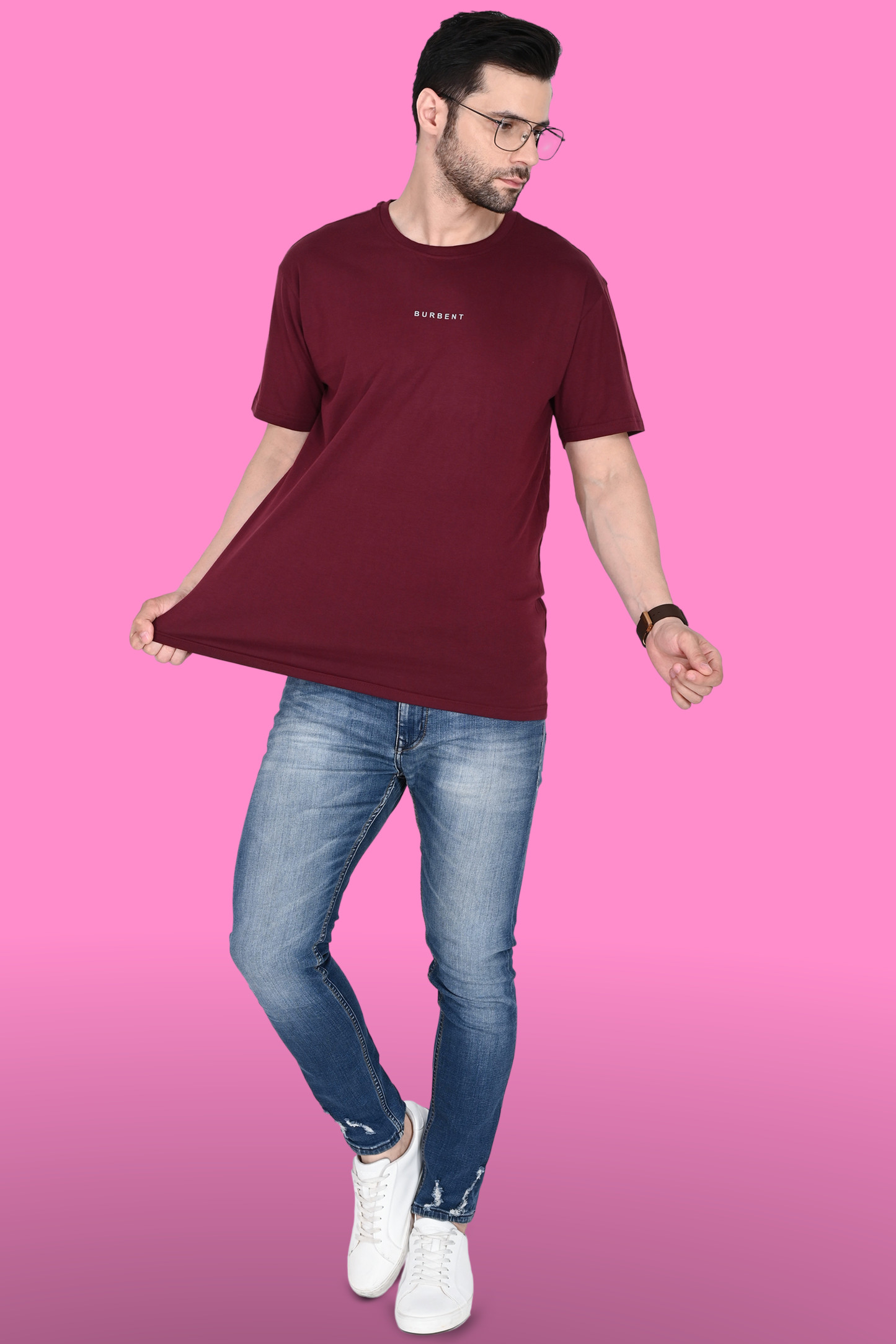 Maroon Supima® Cotton T-shirt - BURBENT®