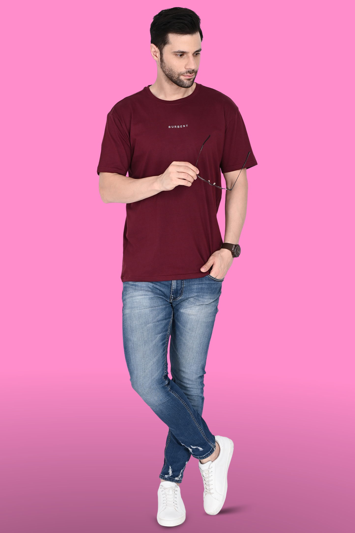 Maroon Supima® Cotton T-shirt - BURBENT®