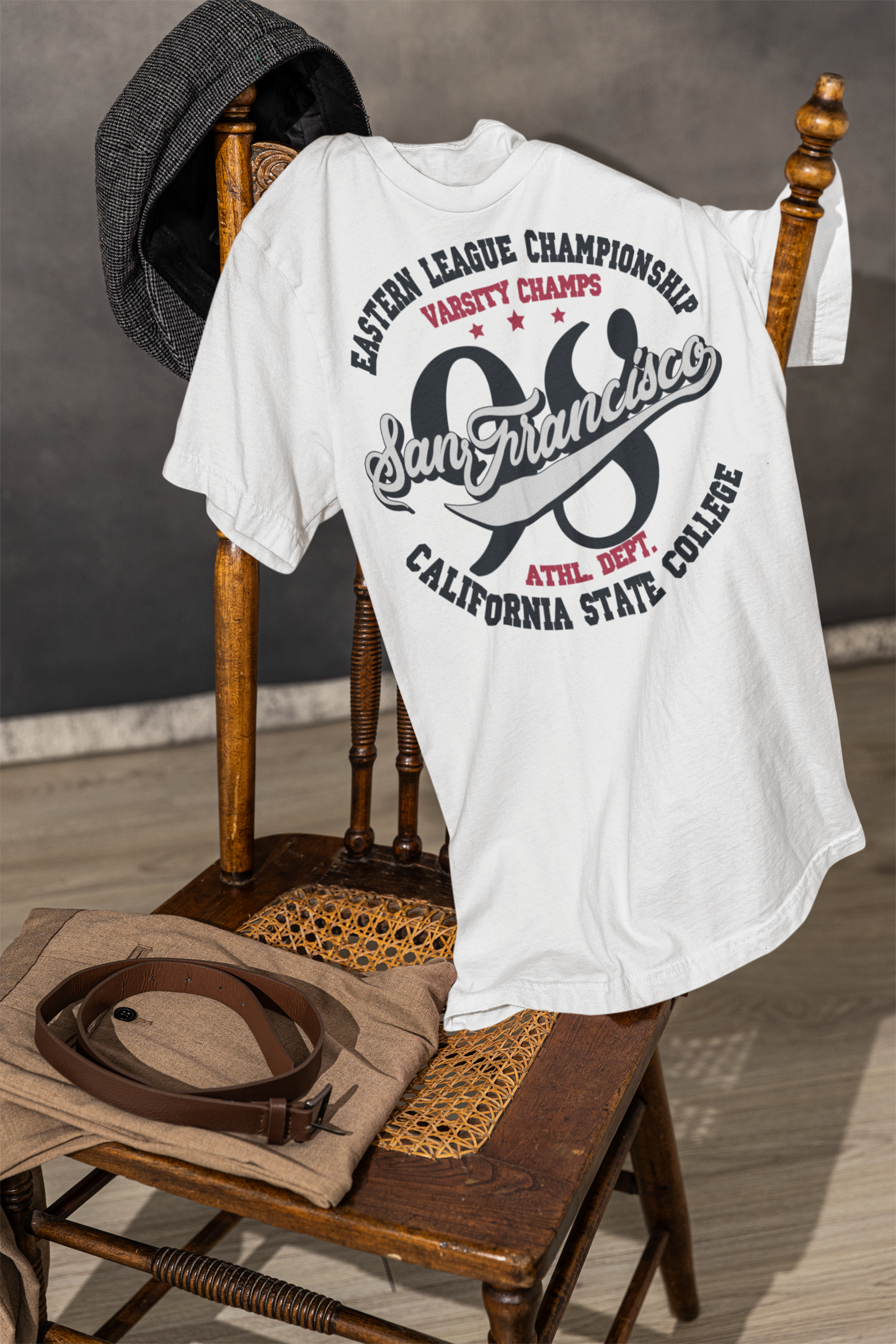California State College Tee - White - BURBENT®