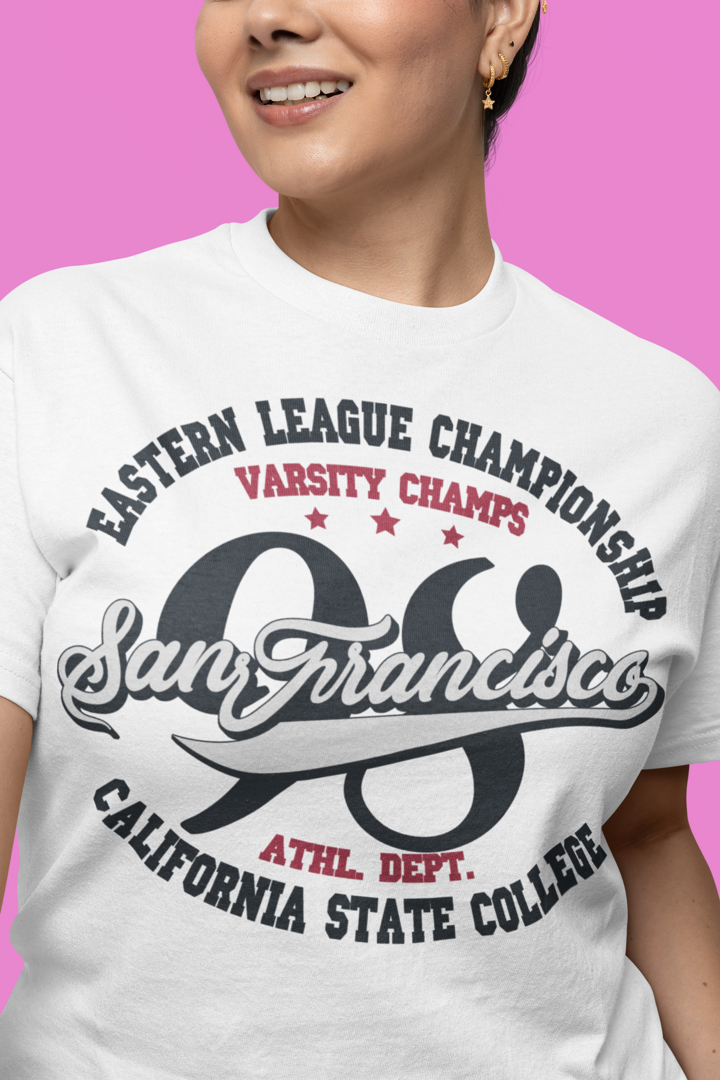 California State College Tee - White - BURBENT®