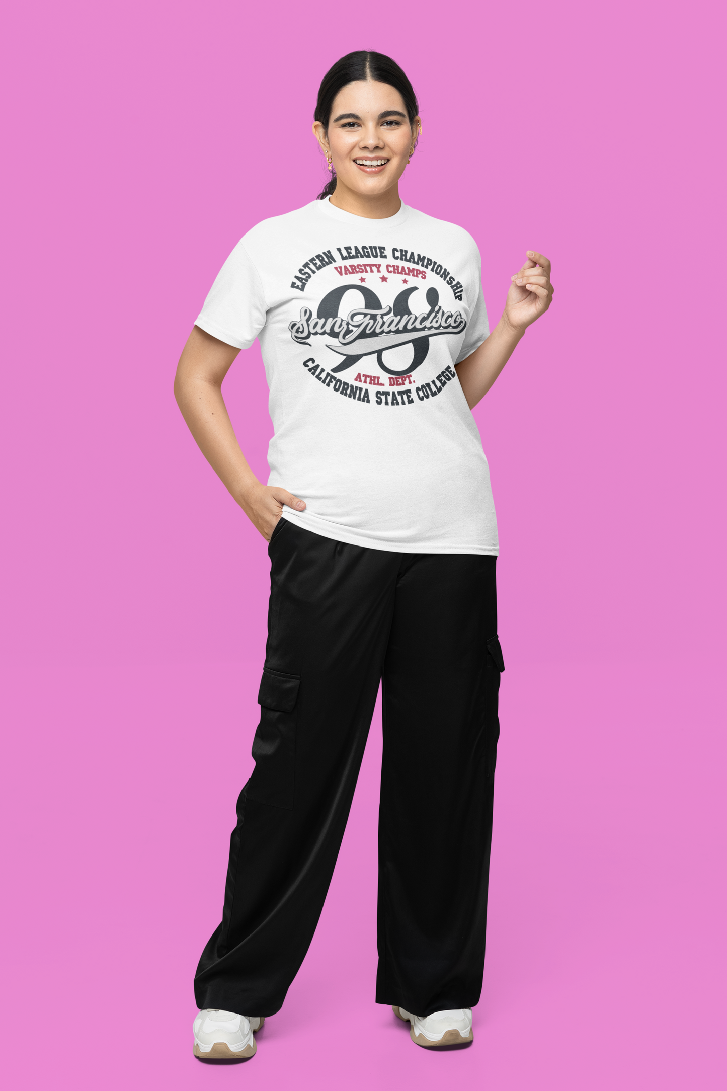 California State College Tee - White - BURBENT®