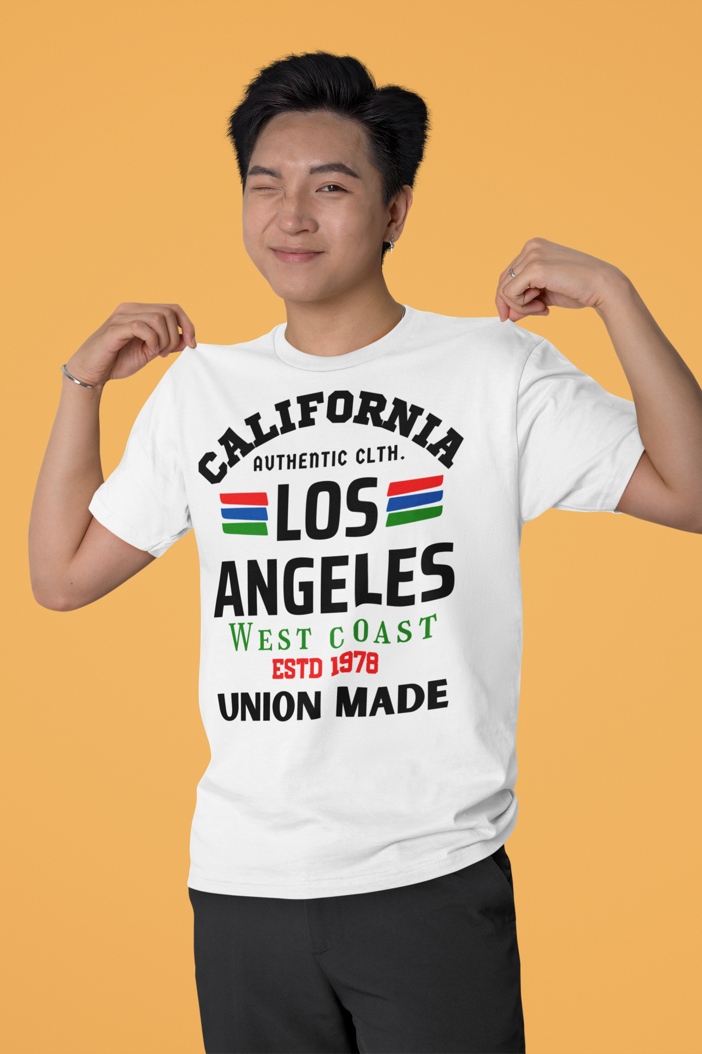 California Los Angeles Authentic Tee - White - BURBENT®