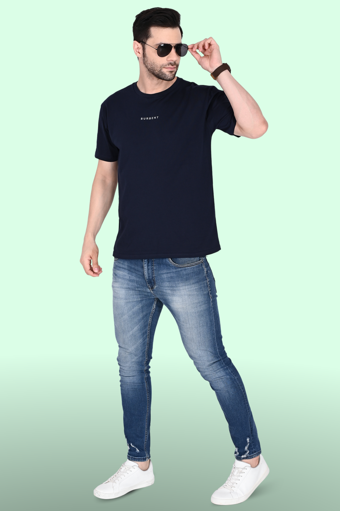 Navy Blue Supima® Cotton T-shirt - BURBENT®