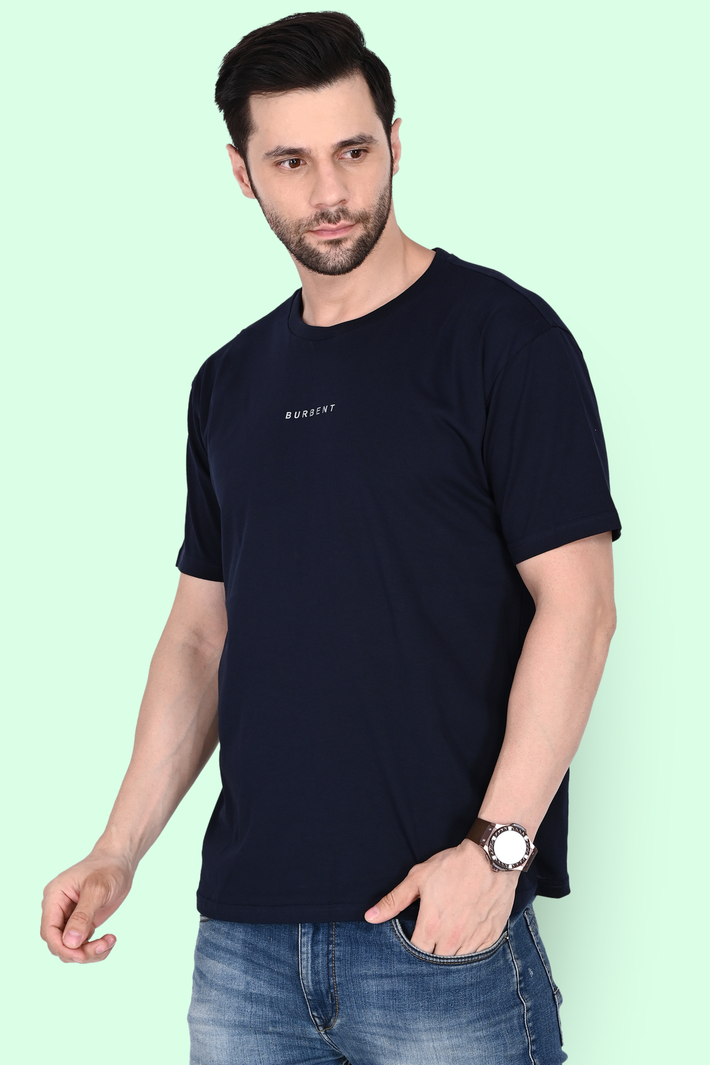 Navy Blue Supima® Cotton T-shirt - BURBENT®
