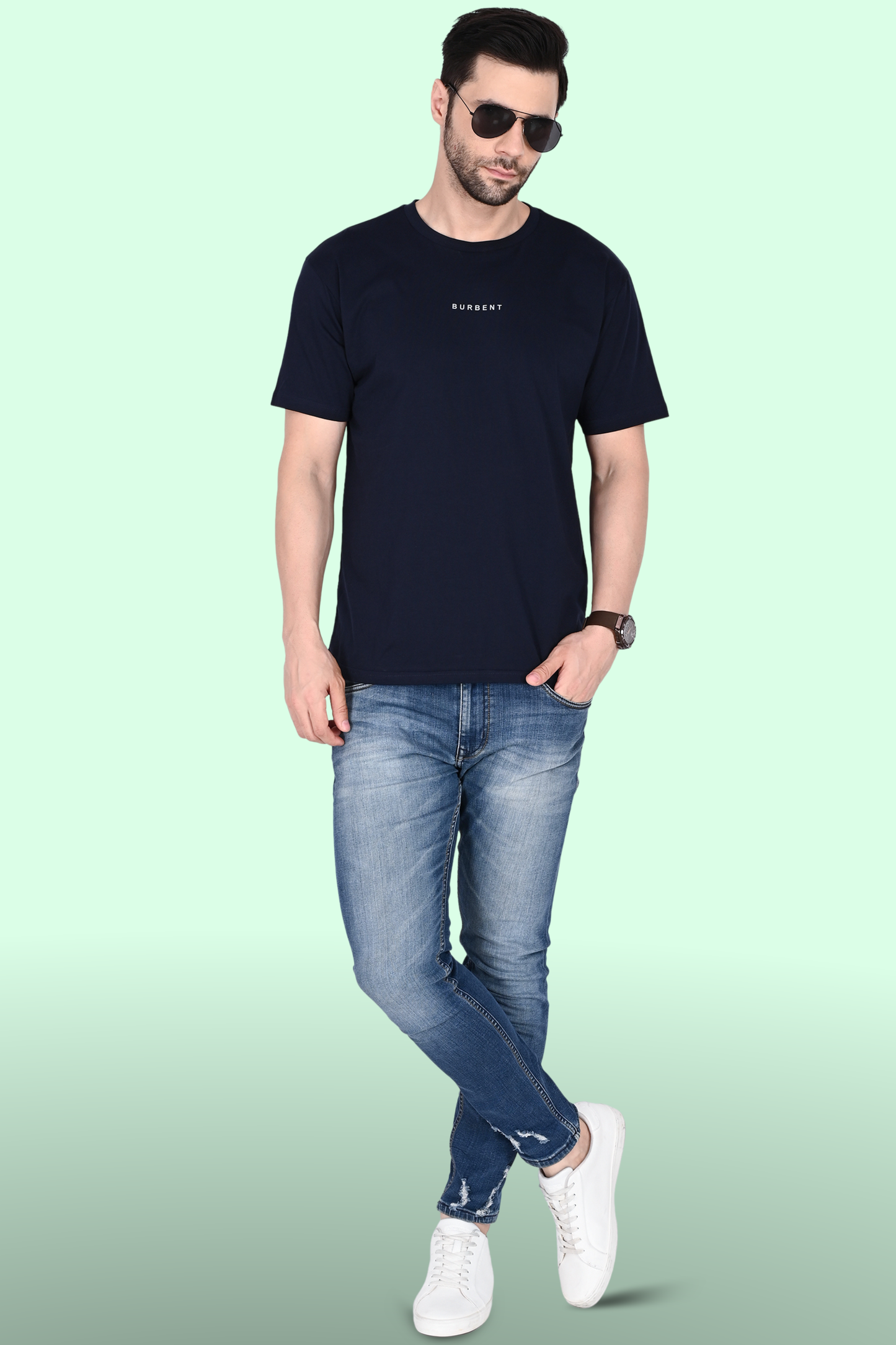 Navy Blue Supima® Cotton T-shirt - BURBENT®