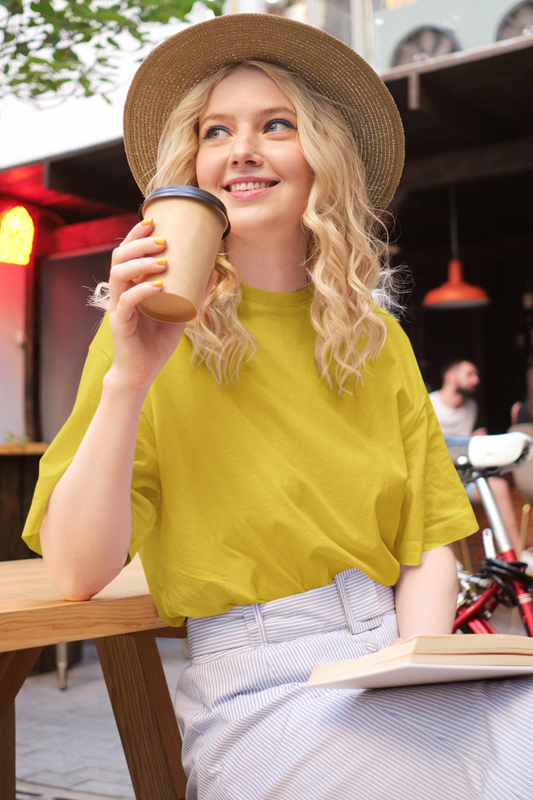 Golden Yellow Oversized Fit Unisex Tshirt - BURBENT®