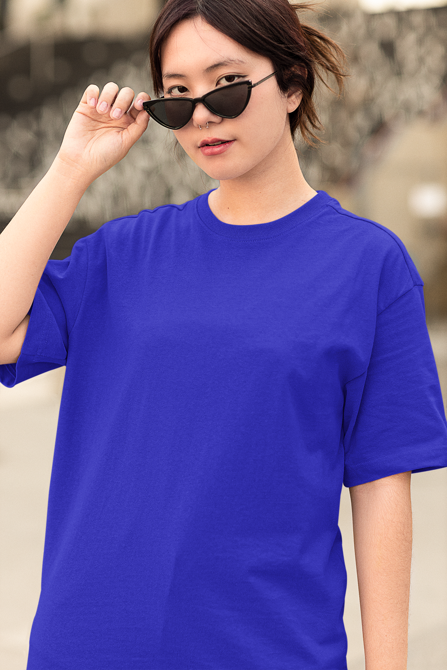 Royal Blue Oversized Fit Unisex Tshirt - BURBENT®