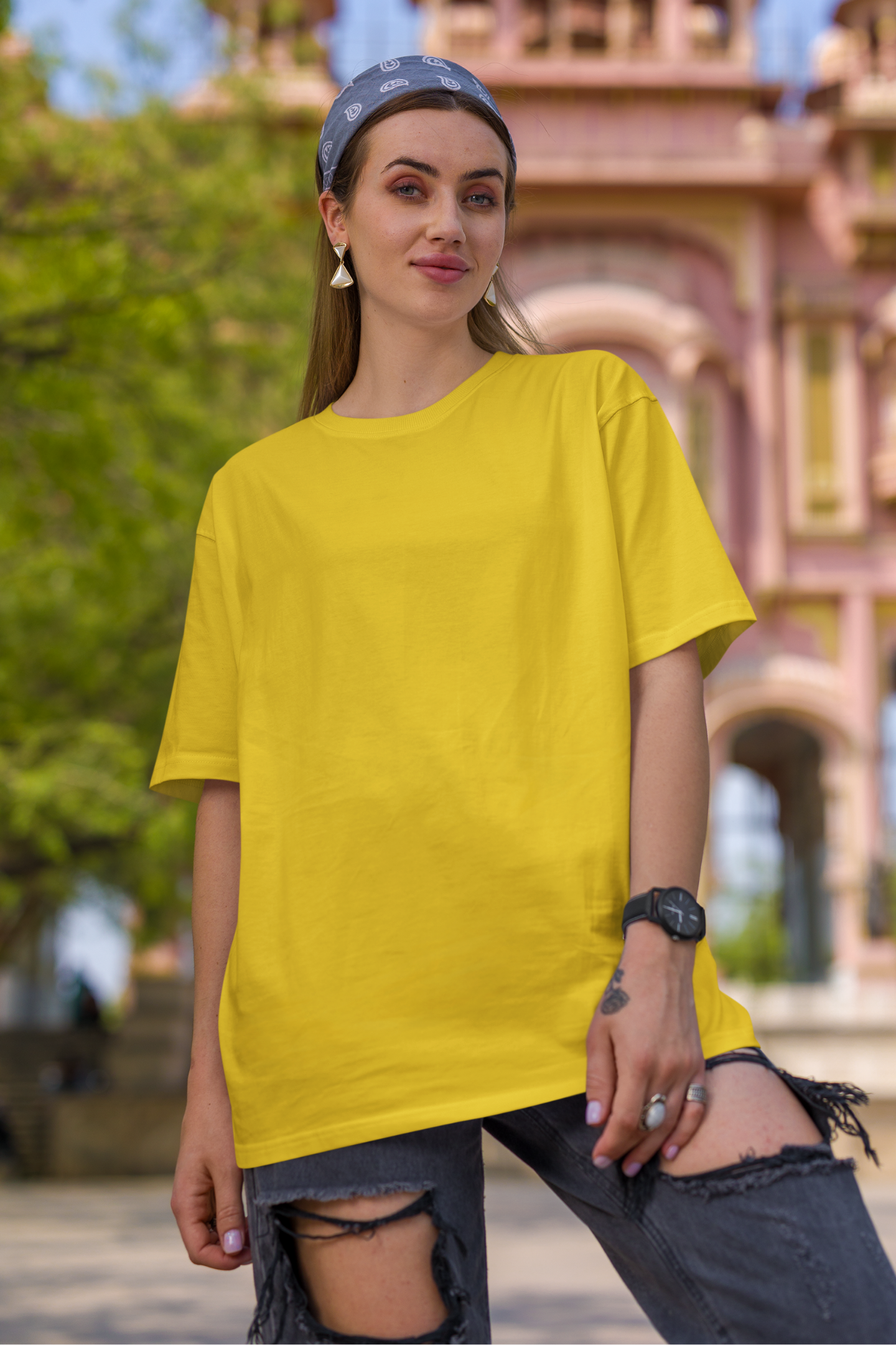 Mustard Yellow Oversized Fit Unisex Tshirt - BURBENT®