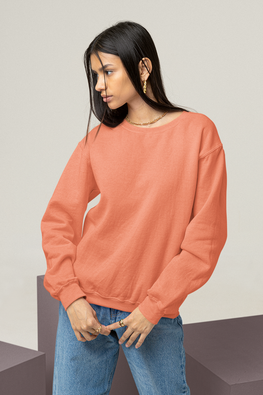 Coral Unisex Crew Neck Sweatshirt - BURBENT®