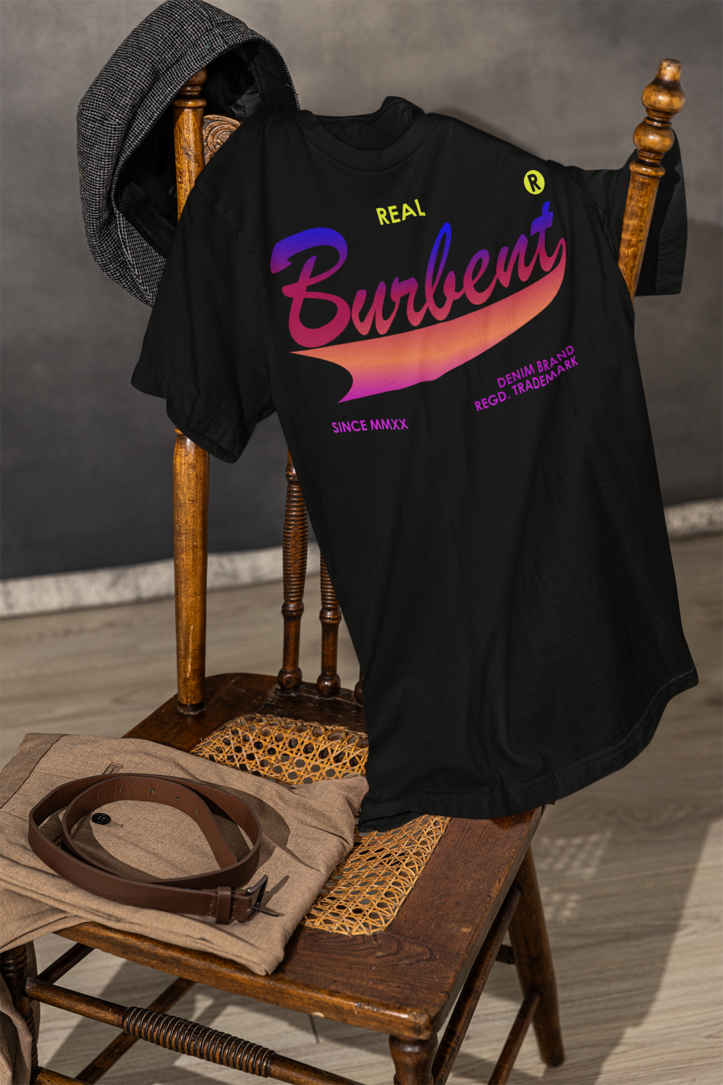 BURBENT® Originals: Gradient Logo Tee - Black - BURBENT®