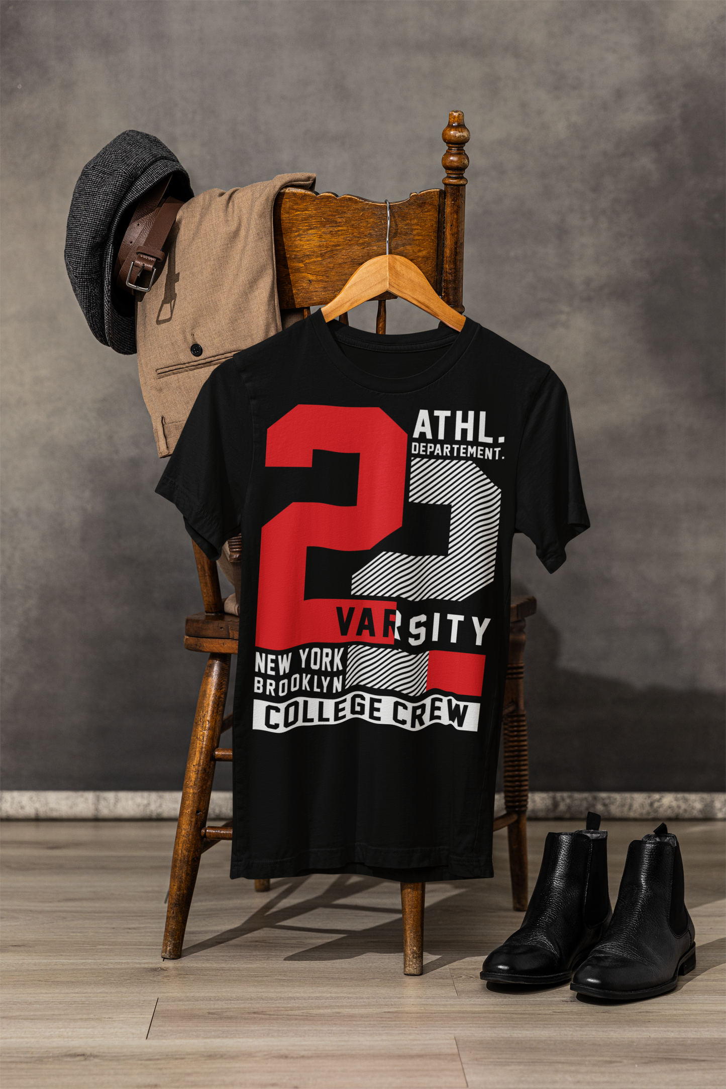 Black Varsity Athletic Dept. Tee - BURBENT®