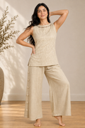 Beige Jute Linen Co-ord Set