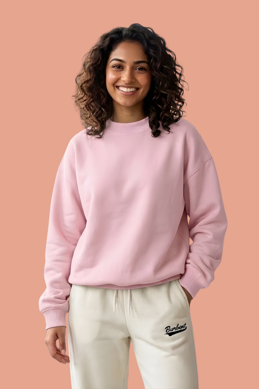 Light Baby Pink Unisex Pullover Sweatshirt