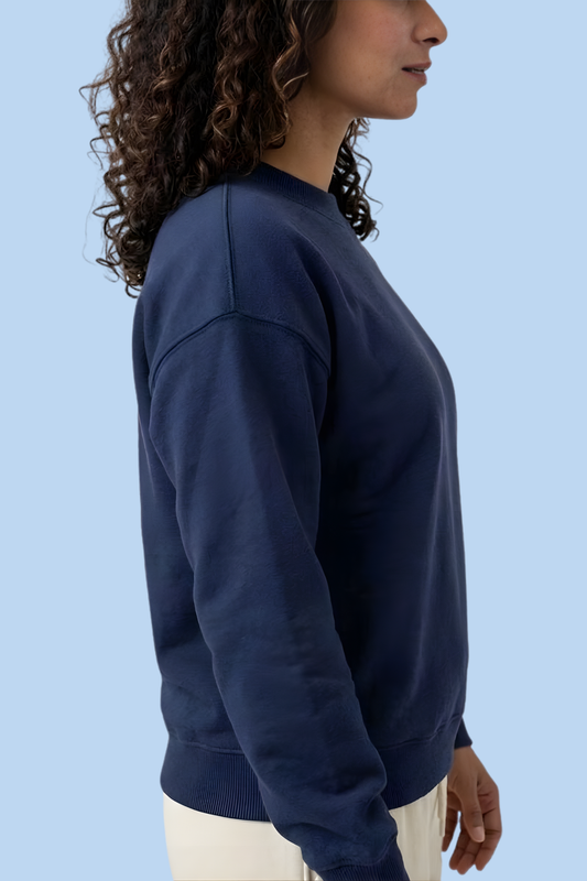 Navy Blue Unisex Pullover Sweatshirt