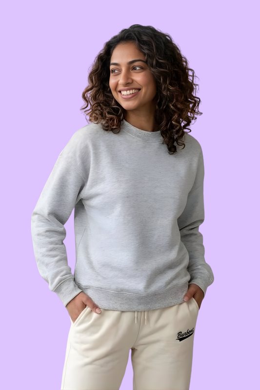 Grey Melange Unisex Pullover Sweatshirt
