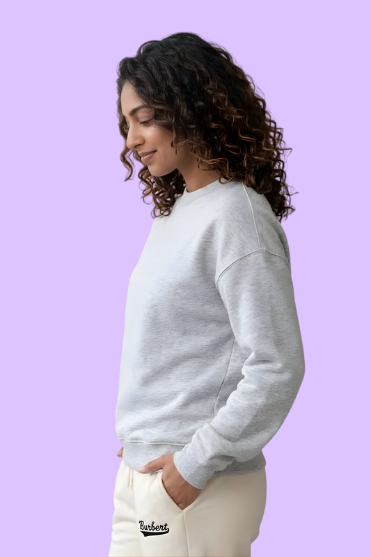 Grey Melange Unisex Pullover Sweatshirt