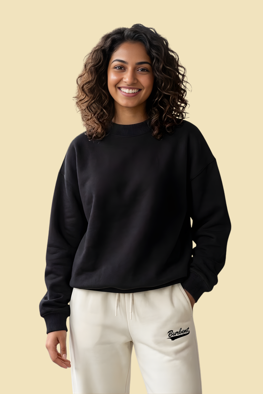 Black Unisex Pullover Sweatshirt