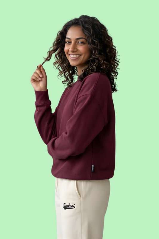 Maroon Unisex Pullover Sweatshirt