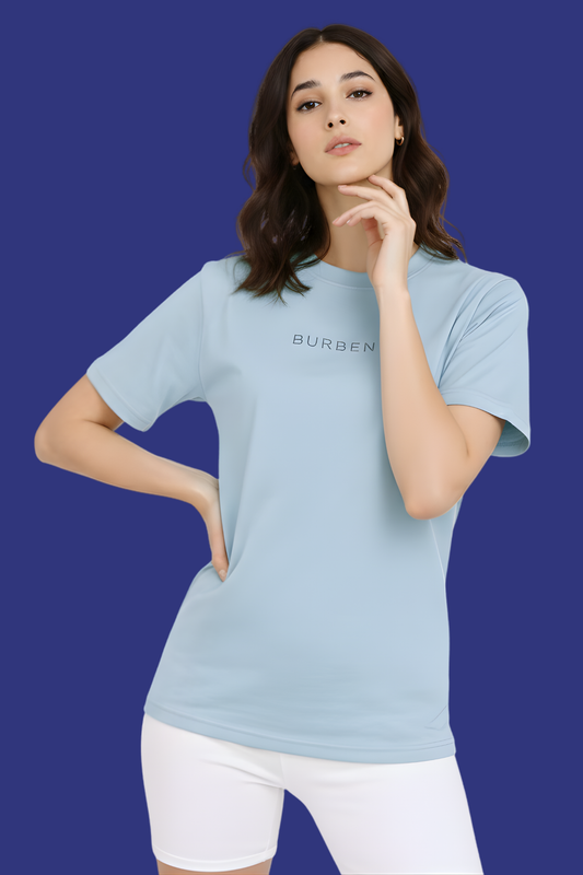 Baby Blue Oversized French Terry Unisex T-Shirt