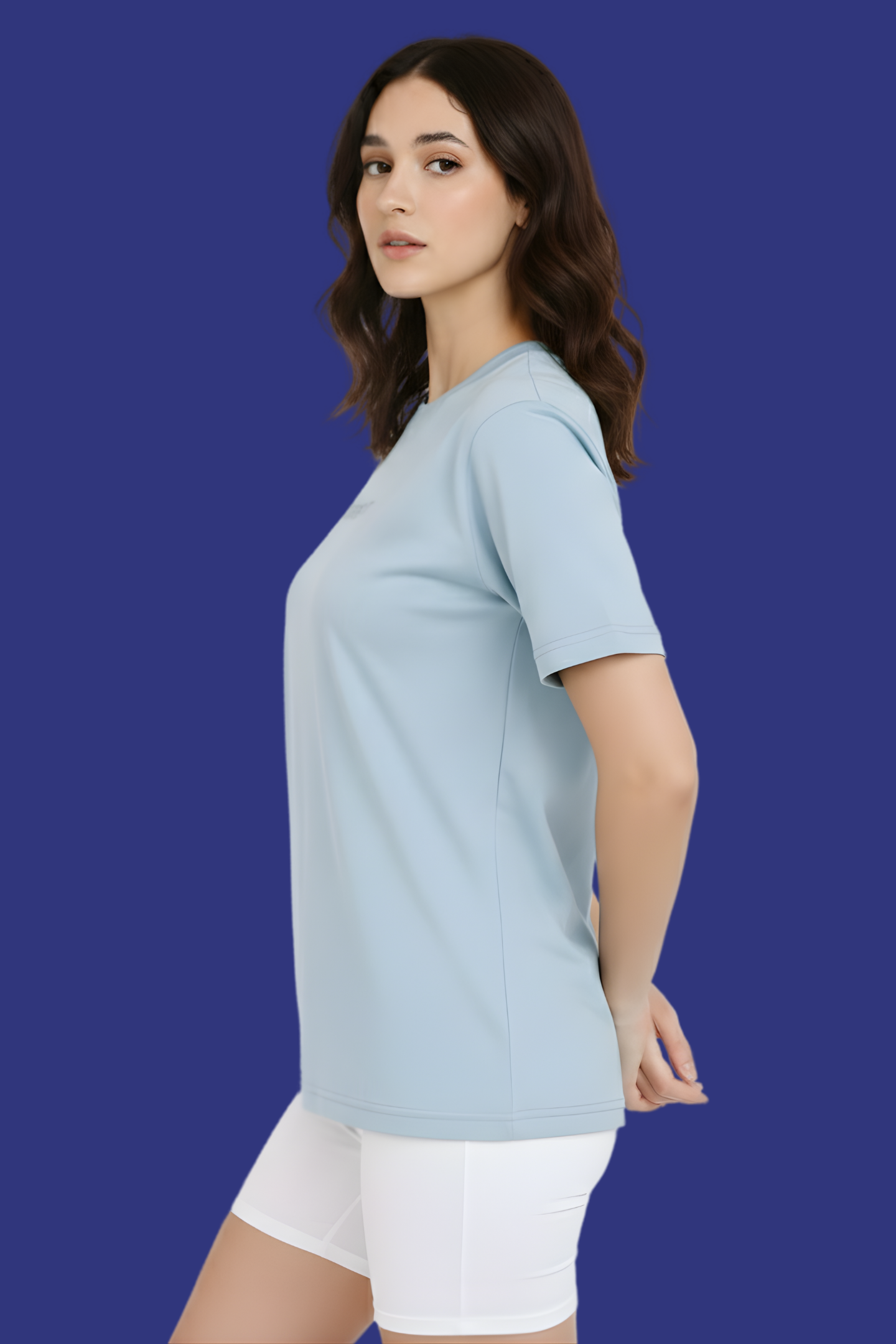 Baby Blue Oversized French Terry Unisex T-Shirt