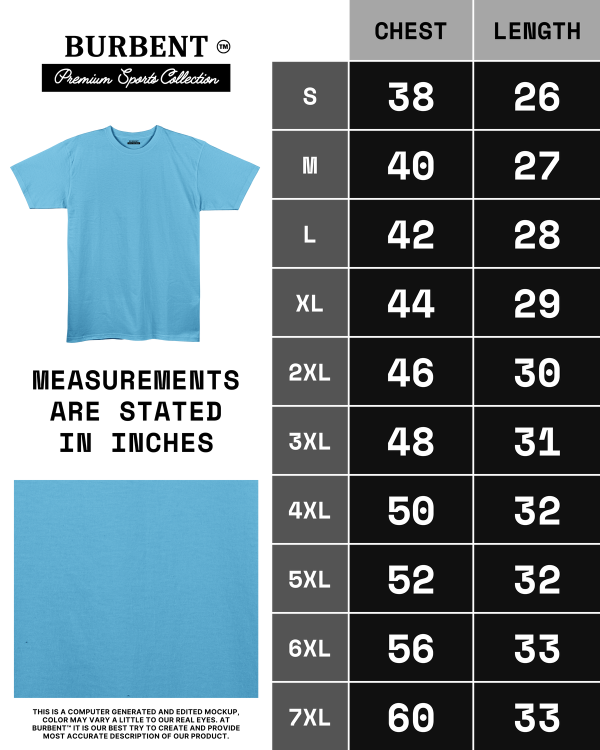 Baby Blue Classic Unisex Cotton T-Shirt - BURBENT®