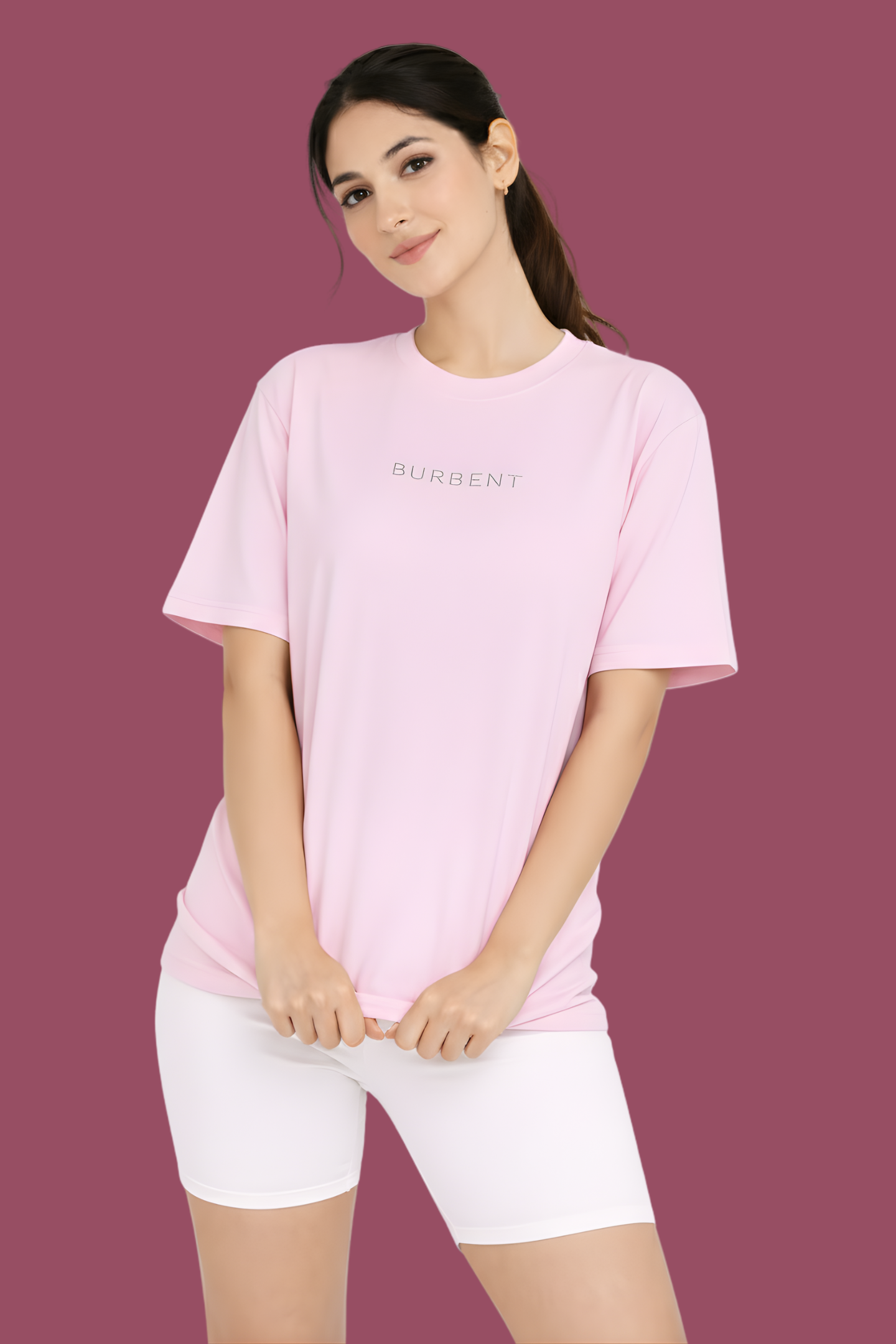 Baby Pink Oversized French Terry Unisex T-Shirt
