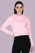Baby Pink Crop Hoodie - BURBENT®