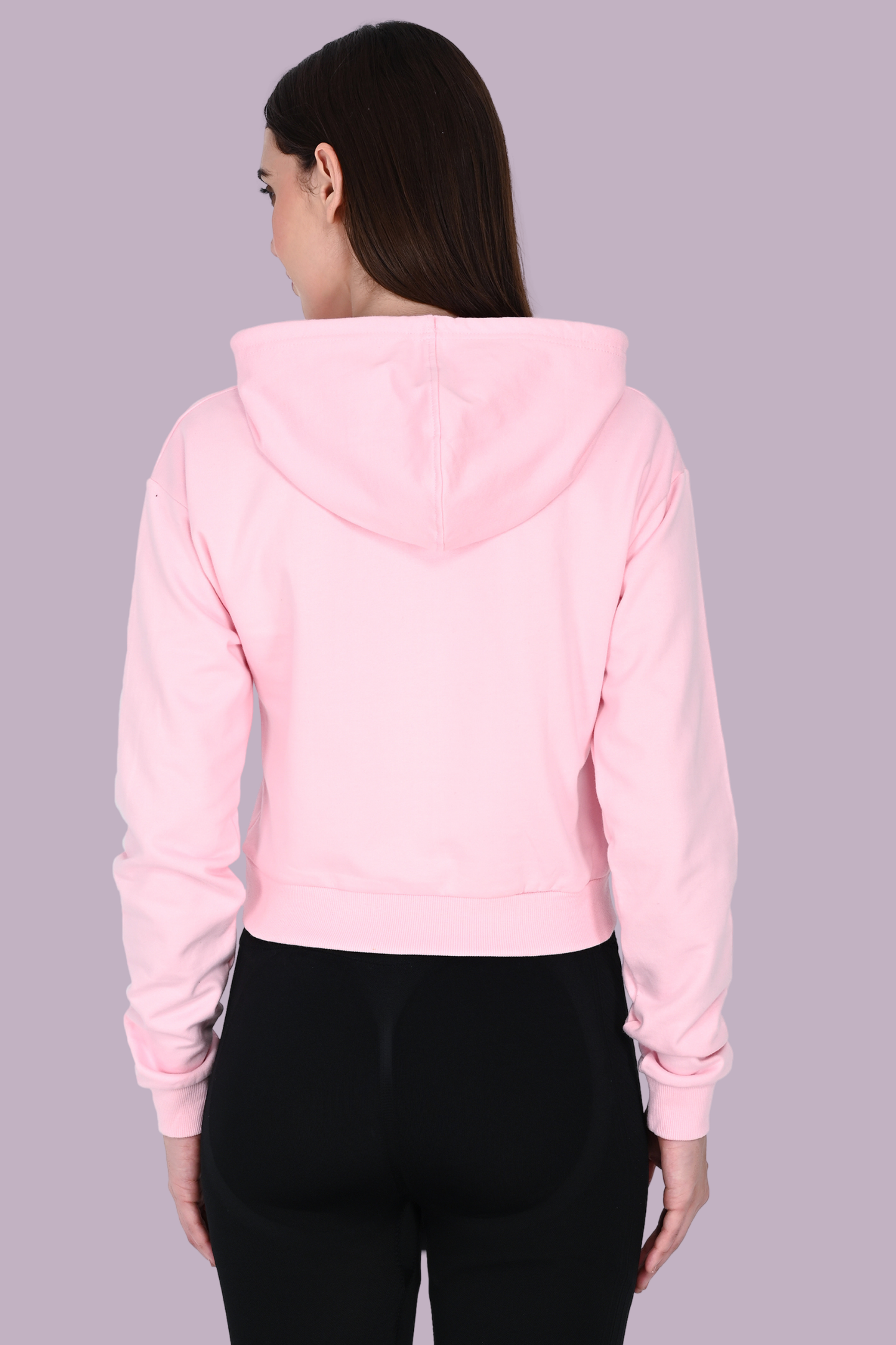 Light Pink Crop Hoodie