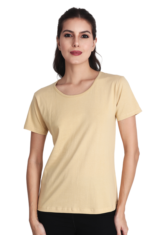 Womens Beige Tshirt - BURBENT®