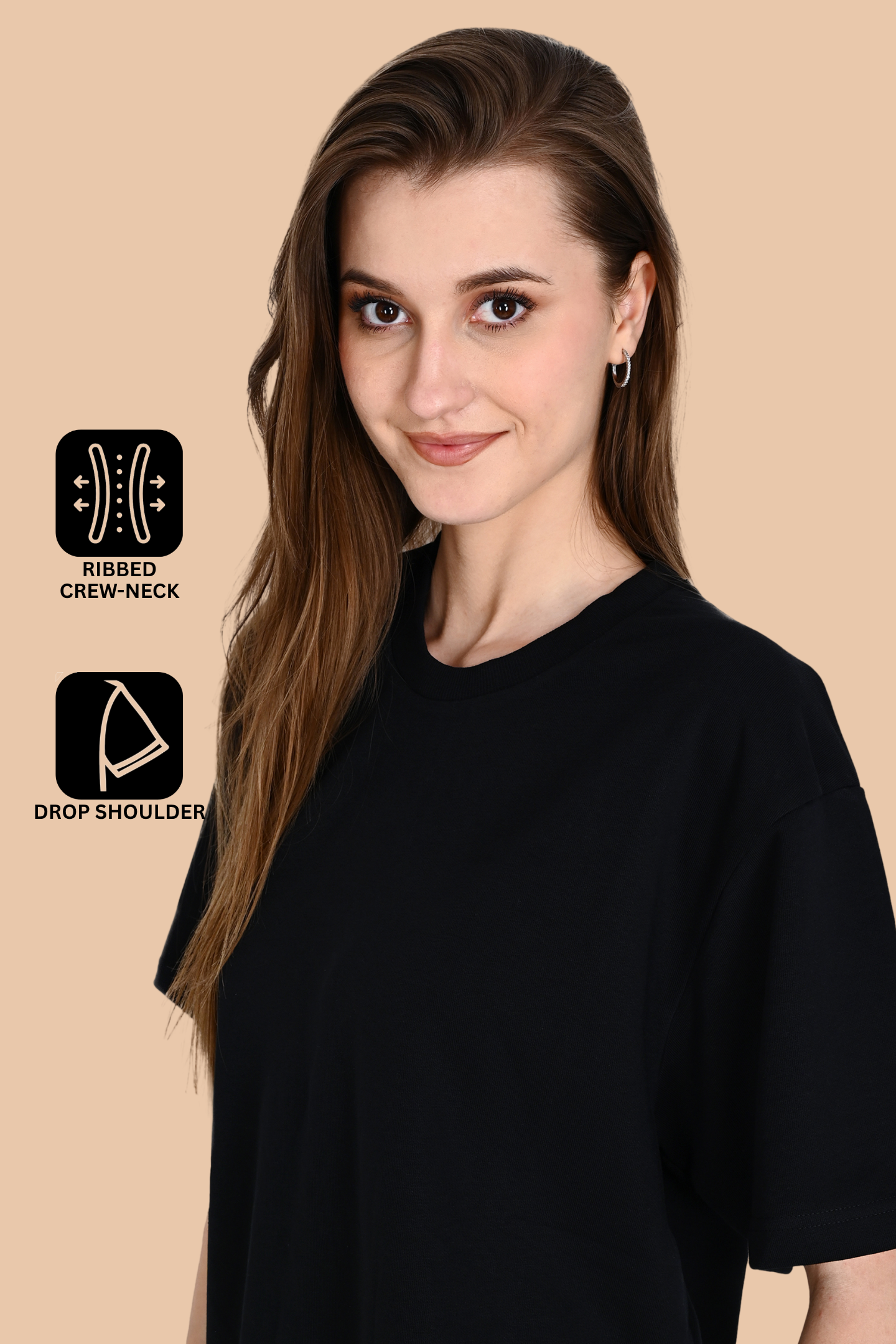 Black Unisex Oversized French Terry T-Shirt