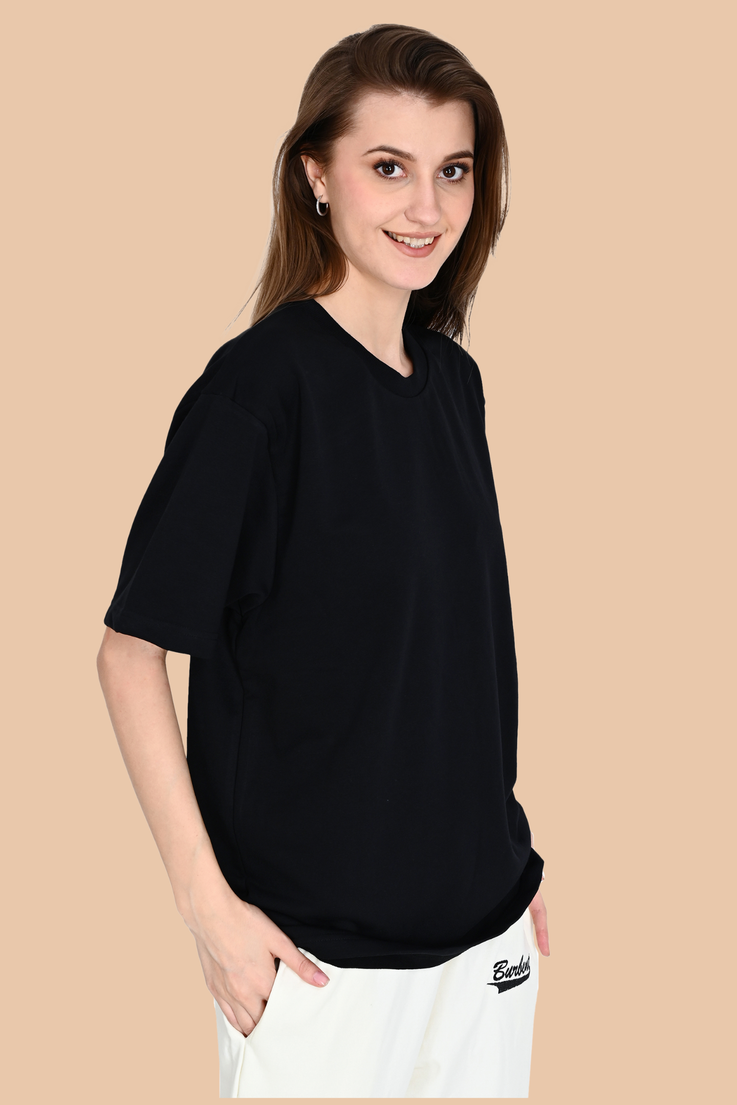 Black Unisex Oversized French Terry T-Shirt