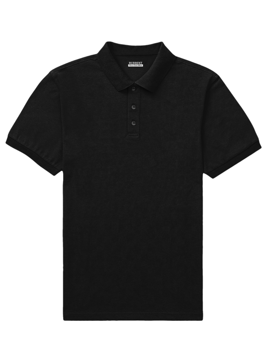 Black Polo for Men - BURBENT®
