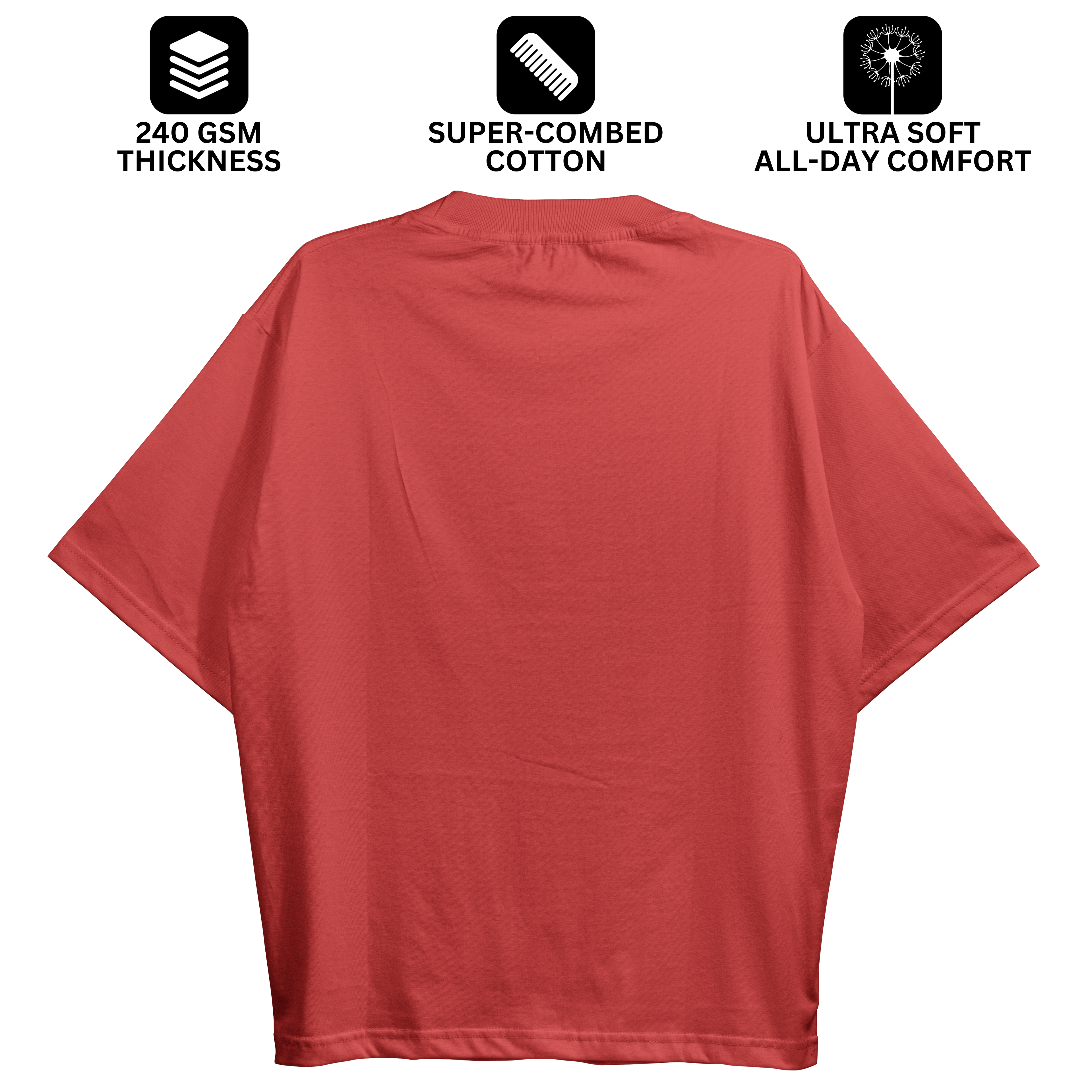 Coral Oversized Fit Unisex Tshirt