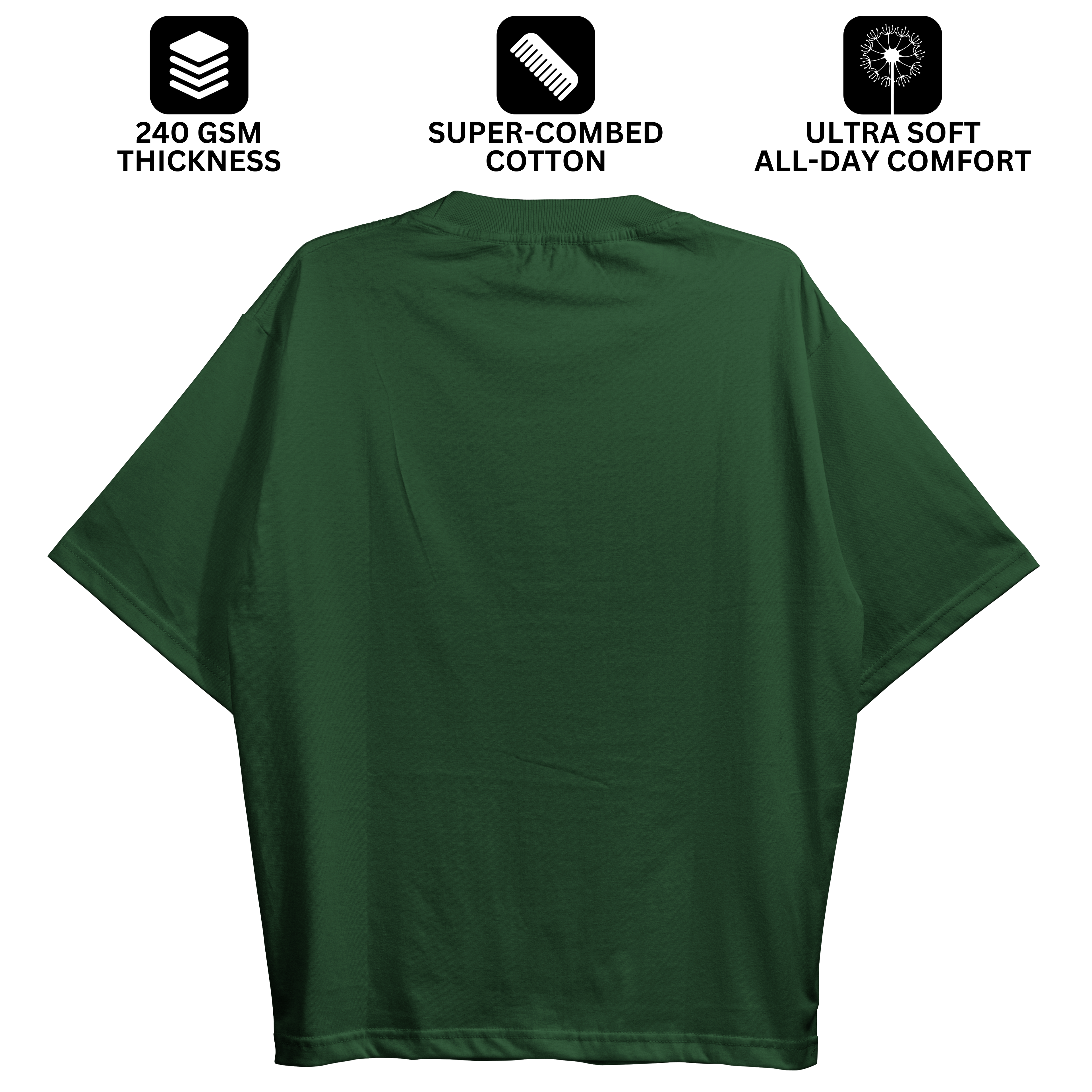 Dark Green Oversized Fit Unisex Tshirt