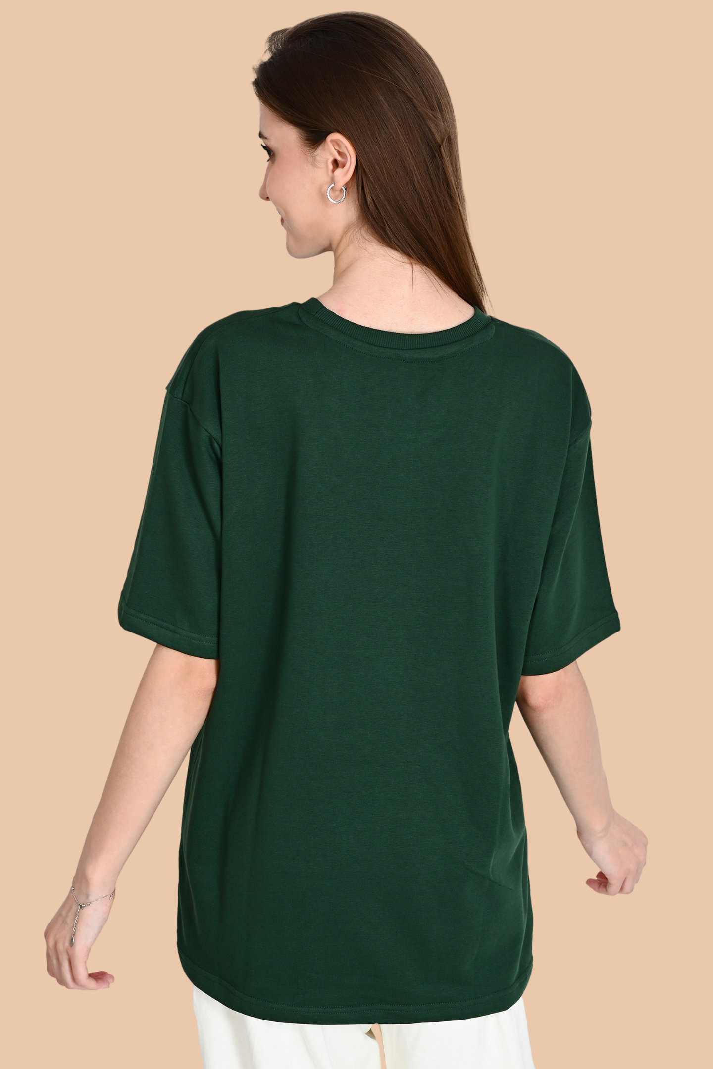 Dark Green Unisex Oversized French Terry T-Shirt