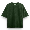 Vintage Dark Green Acid Washed Oversized T-Shirt