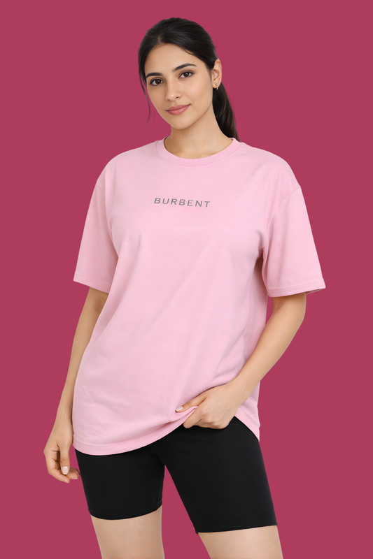 Flamingo Pink Oversized French Terry Unisex T-Shirt