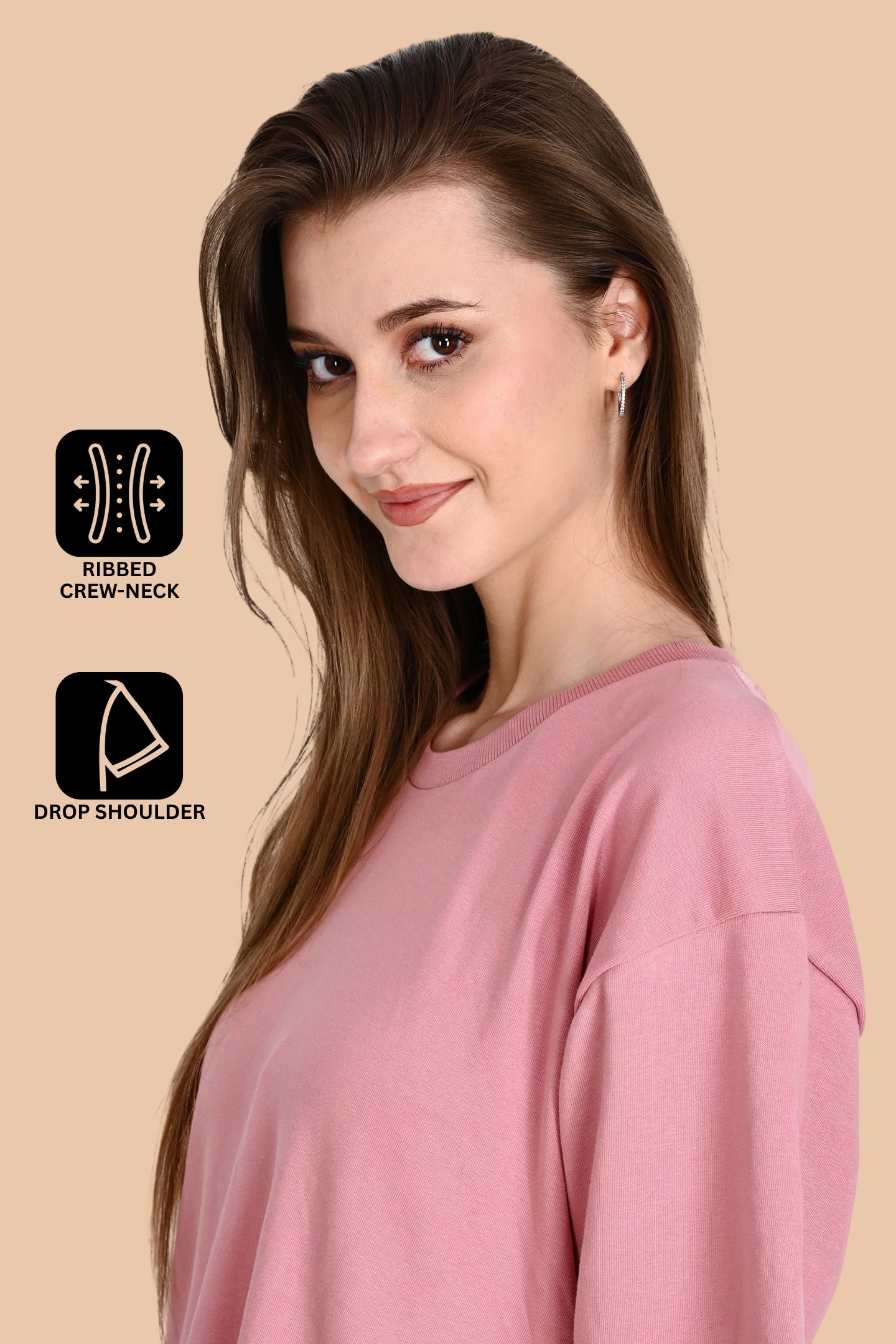 Flamingo Pink Unisex Oversized French Terry T-Shirt