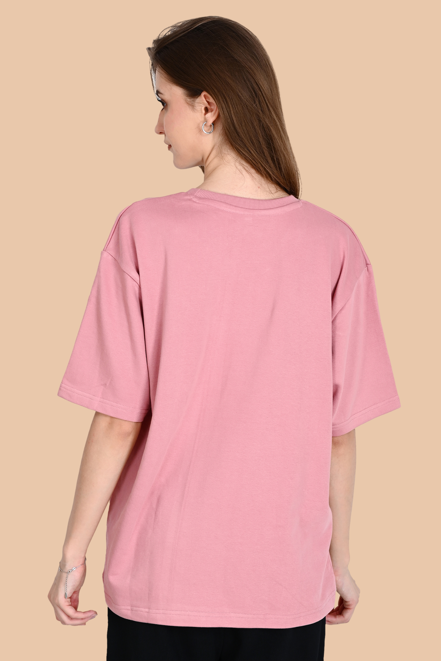 Flamingo Pink Unisex Oversized French Terry T-Shirt