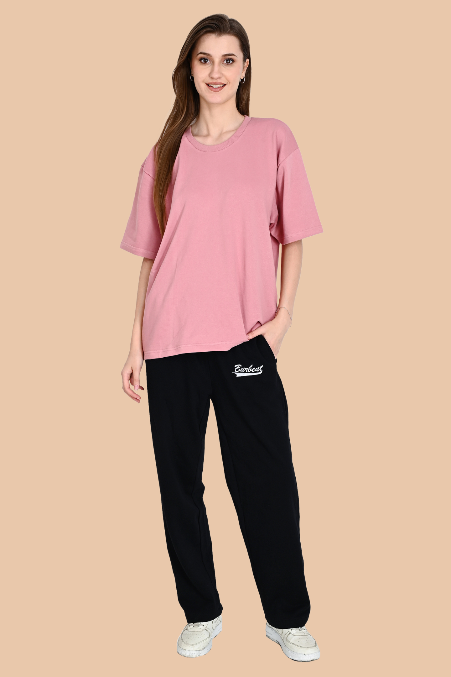 Flamingo Pink Unisex Oversized French Terry T-Shirt