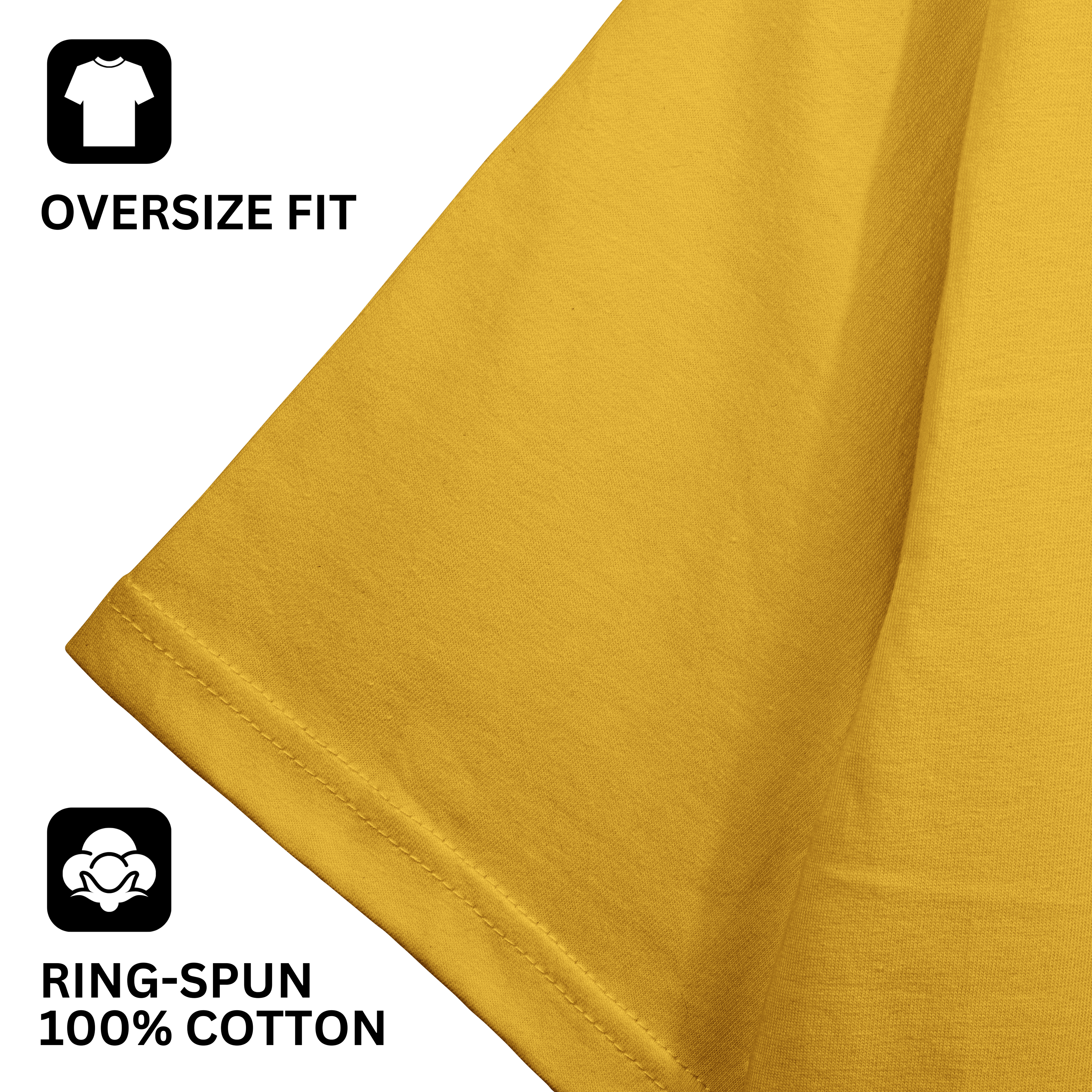 Mustard Yellow Oversized Fit Unisex Tshirt
