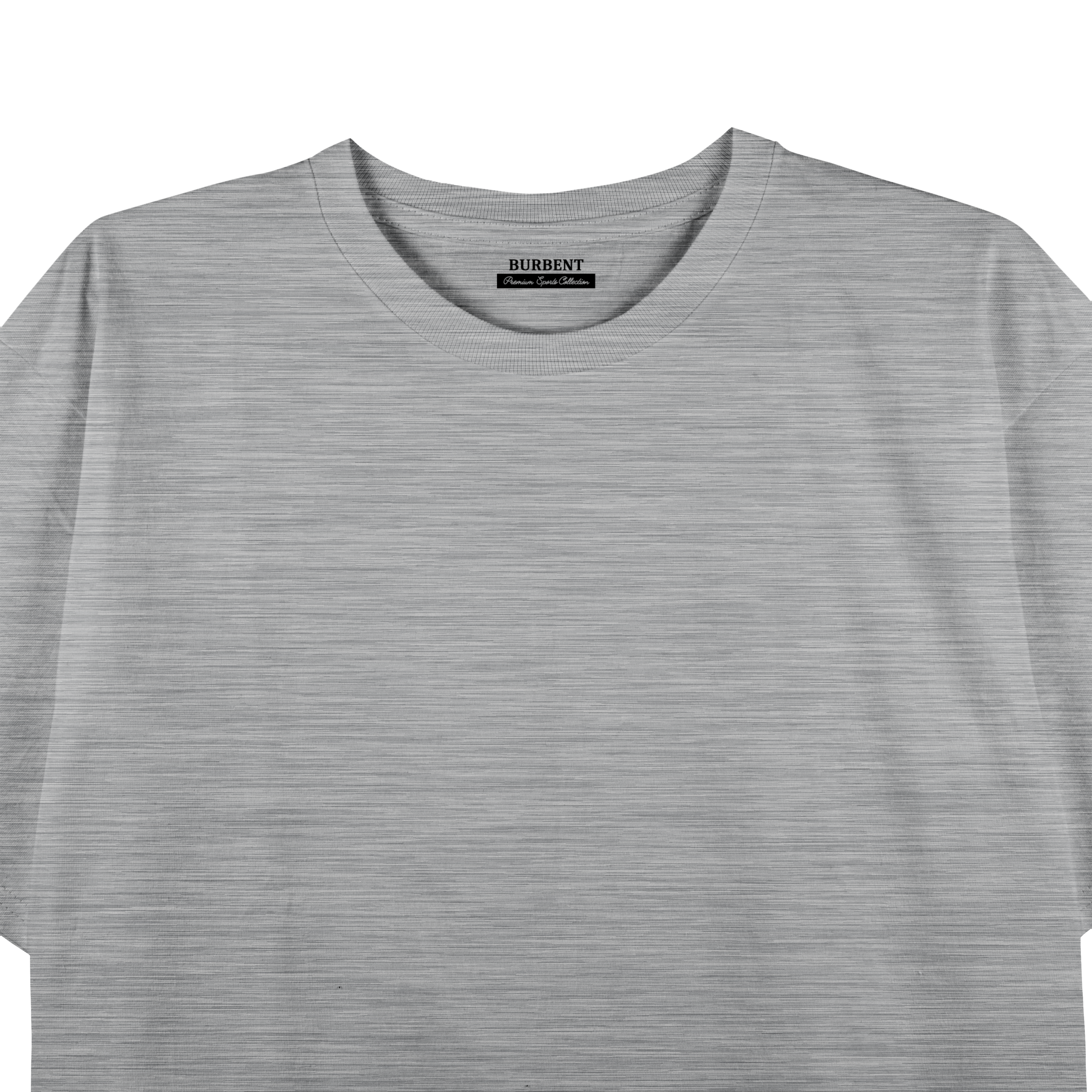 Grey Melange Unisex Regular Fit Tshirt - BURBENT®