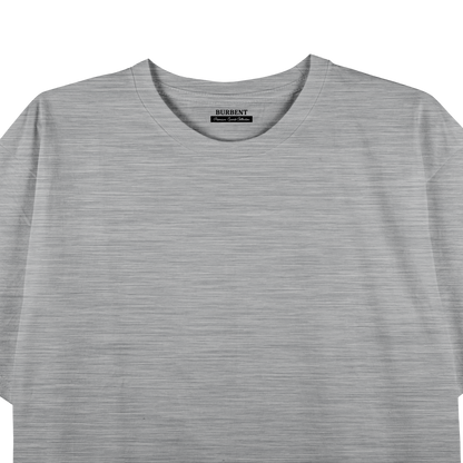 Grey Melange Unisex Regular Fit Tshirt - BURBENT®