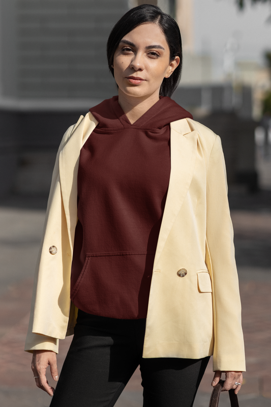 Maroon Unisex Sweatshirt Hoodie - BURBENT®